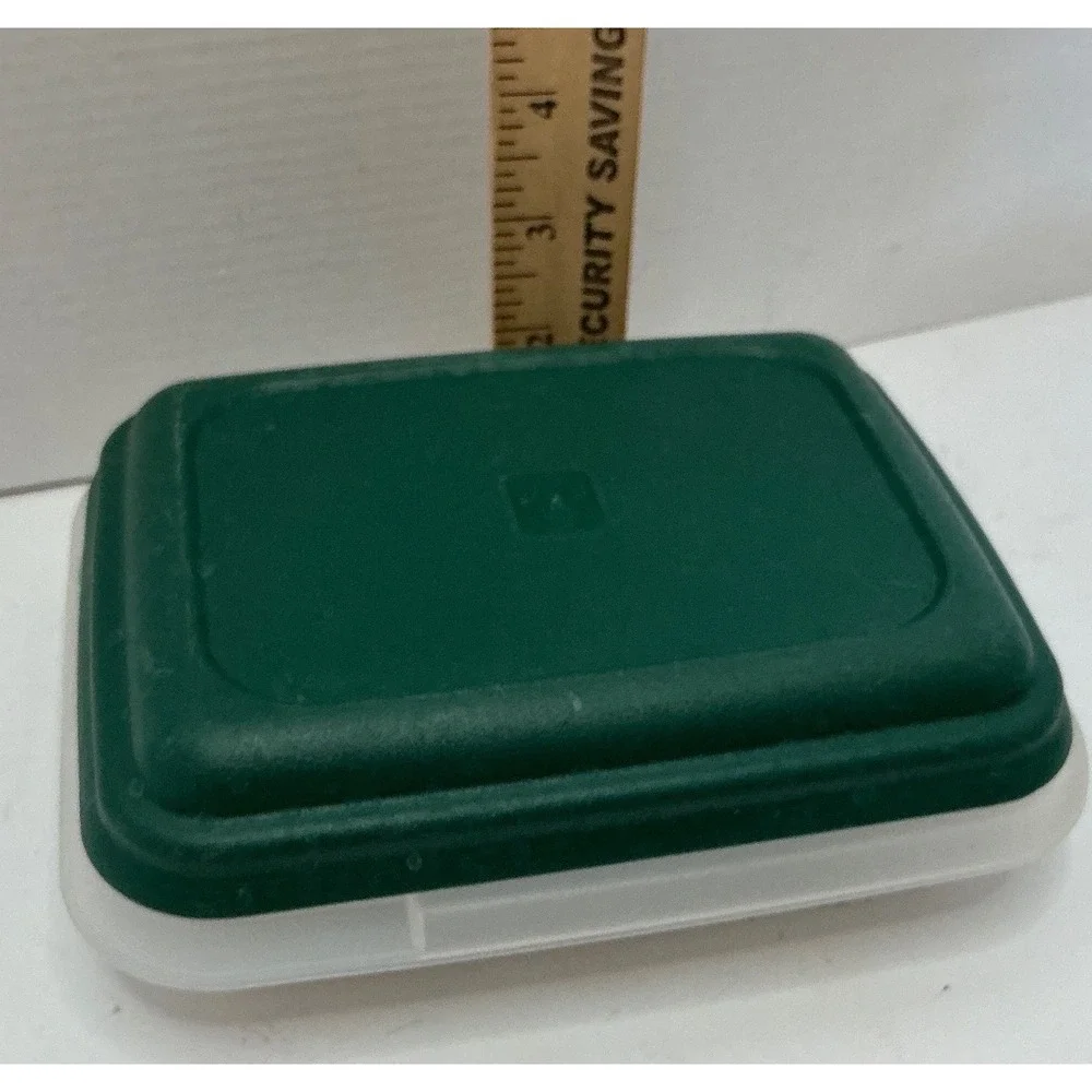 Anchor Hocking Vintage Food Storage Containers Green Lids Set of 2 Kitchenware